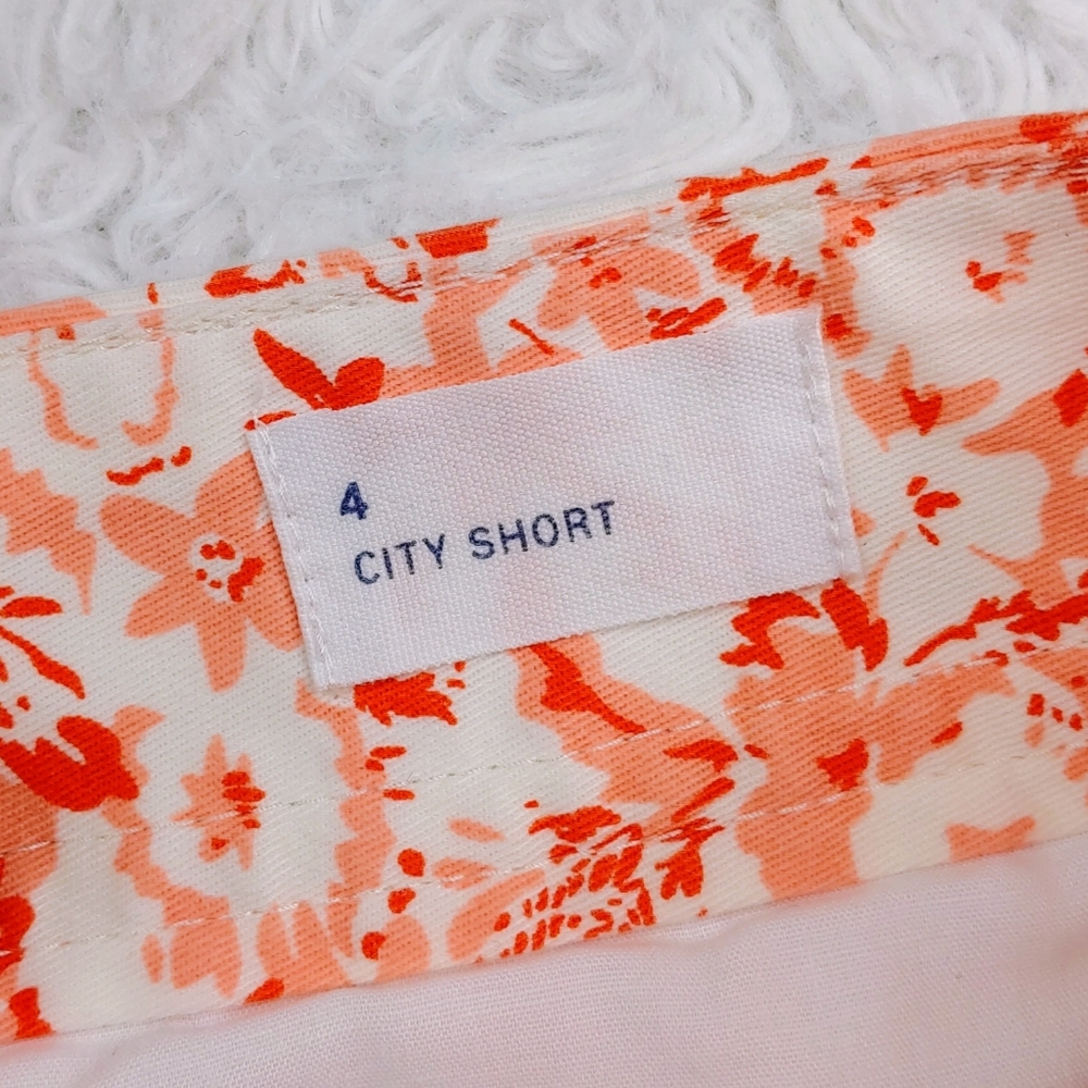 GAP Coral Pink Floral City Chino Shorts | Size 4 | NWT - Picture 7 of 16